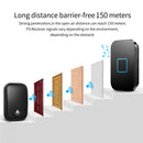 CACAZI Home Wireless Self-powered Doorbell No Battery Required Button Receiver 1 to 2 150M Remote Smart Calling Bell