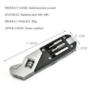 Mini Multifunction Adjustable Wrench Portable Screwdriver 13 Bits Stainless Steel Outdoor Home DIY Hand Tools