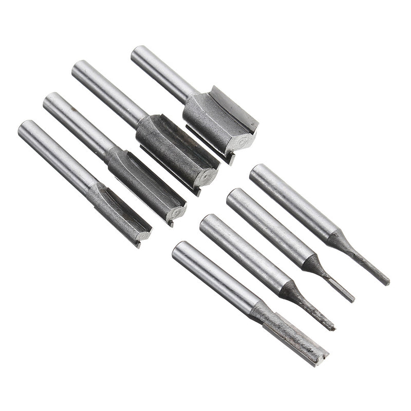 8pcs 1/4 Inch Shank Router Bit Kit Profiling Trimming Cutter Woodworking Tools