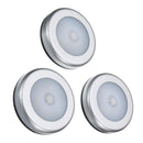 3pcs Battery Powered PIR Motion Sensor 6 LED Night Light White/Warm White Lamp for Hallway Cabinet
