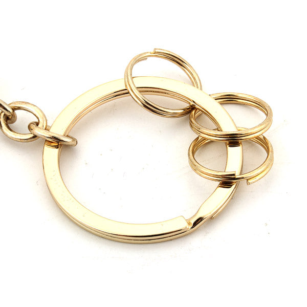 LED Light Mini Car Key Chain Ring Charm Luxury Couple Men Gift