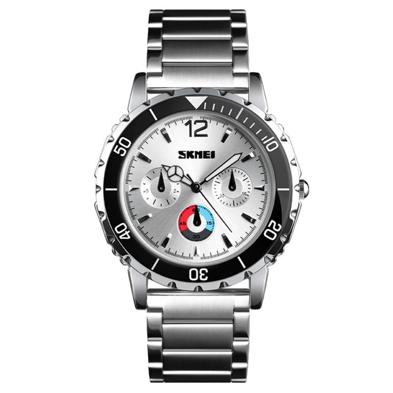 SKMEI 1482 Business Style Stainless Steel Luminous Pointer Quartz Watches Men Wrist Watch
