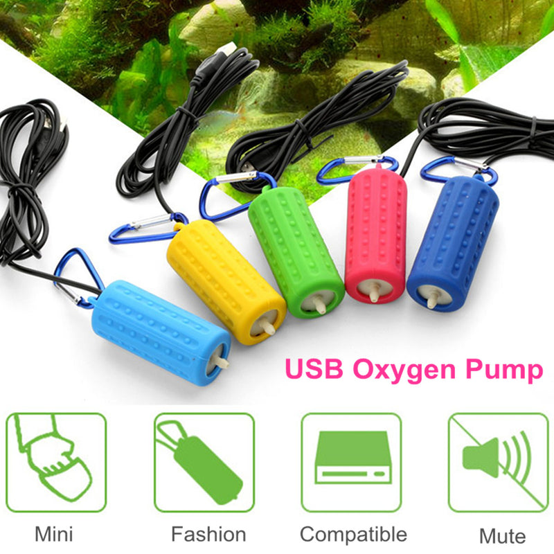 Portable Mini USB Aquarium Fish Tank Oxygen Air Pump Mute Energy Saving Compressor Aquatic Fish Tank