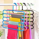Multifunctional Anti Skid Trousers Rack 5 Layer Hanging Pants Cloth Plastic Hanger