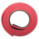 98x2inch  Black Red Car Front Bumper Protector Rubber Auto Lip Body Spoiler Decoration