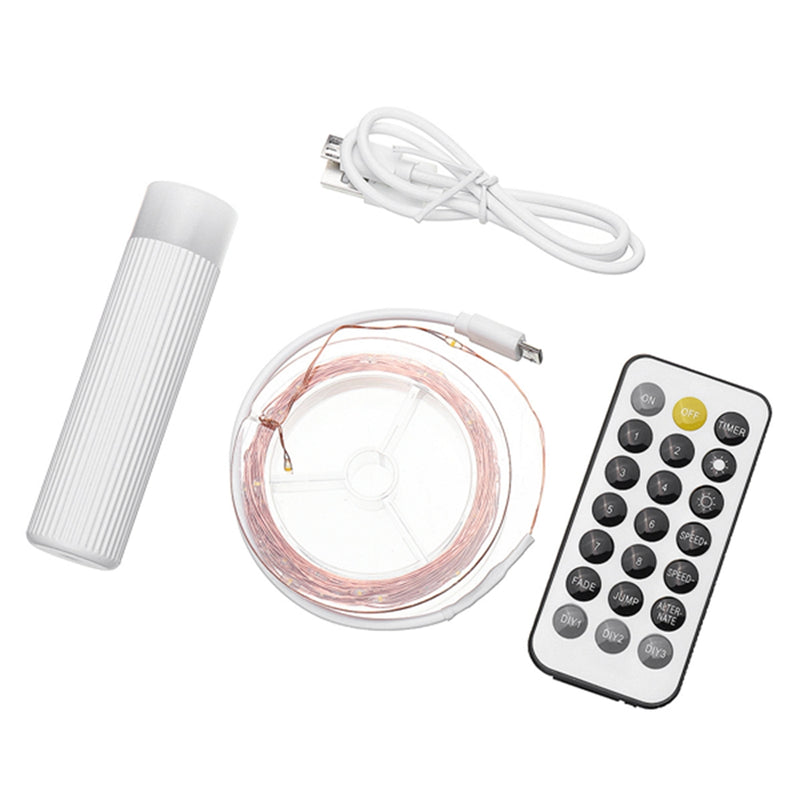 USB Rechargeable 5M 50LED Copper Wire String Light Waterproof for Wedding Party Christmas DC5V+Remote Control