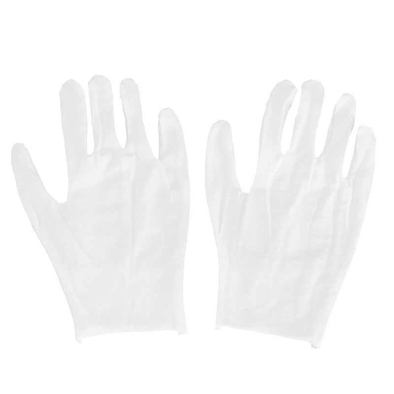 12 Pairs Work Gloves White Inspection Cotton Non-Slip Coin Jewelry Lightweight Gloves