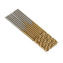 Drillpro 50PCS 1/1.5/2/2.5/3mm HSS Titanium Coated Twist Drill Bits High Speed Steel Drill Bit Set