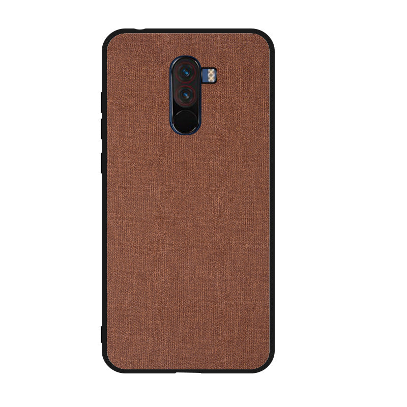 Bakeey Luxury Fabric PC Back + Soft TPU Bumper Protective Case for Xiaomi Pocophone F1
