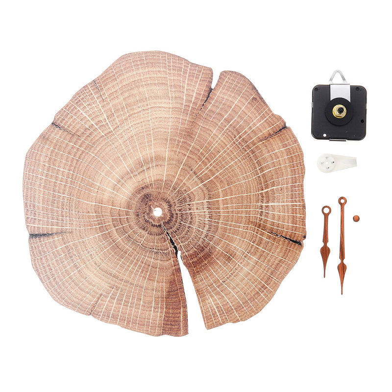 28cm 11'' Retro Round Wooden Wall Clock DIY Room Home Office Bar Decoration