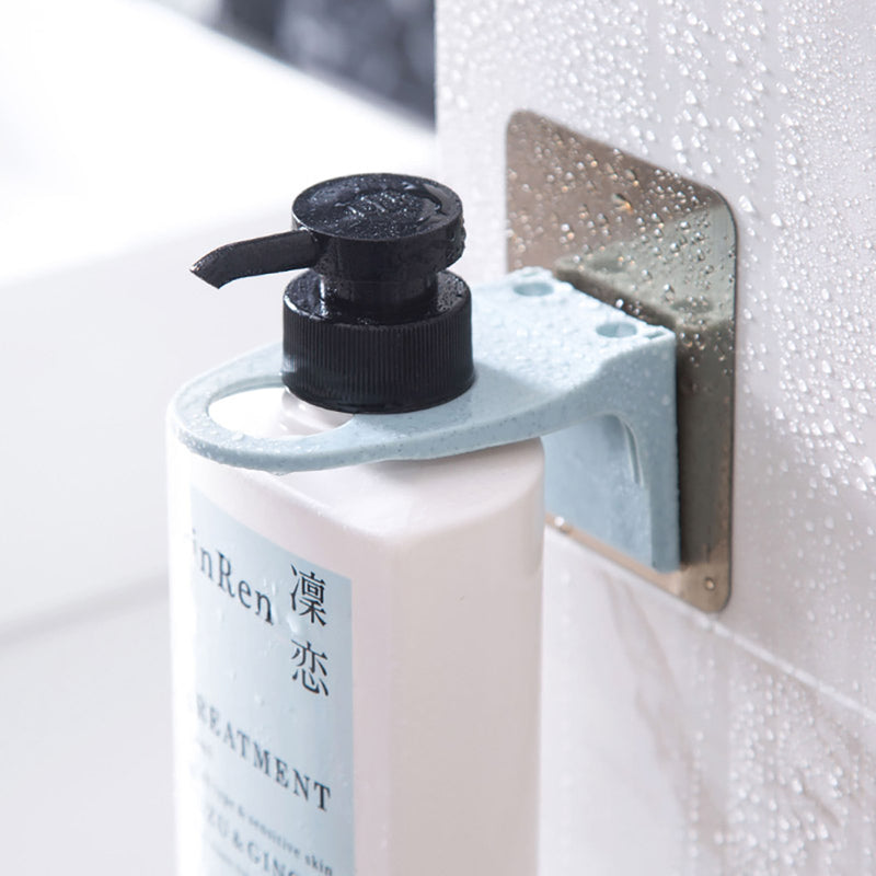Wall Mounted Magic Sticky Shampoo Hook Shower Hand Soap Bottle Hanging Holder Bathroom Hanger Access