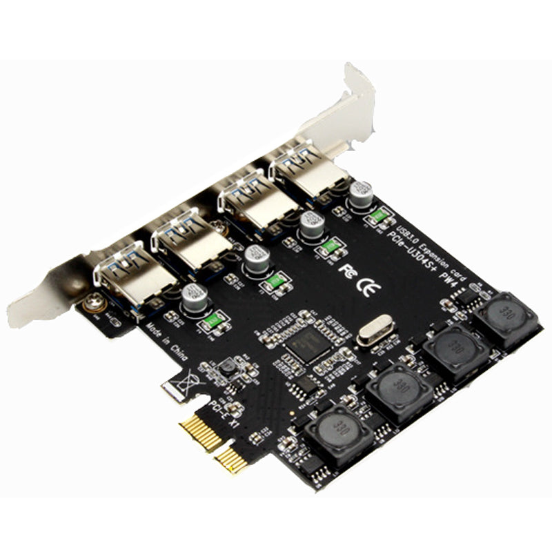 SSU N04S+PW4 PCI-E To USB 3.0 Expansion Card Four-Port For Desktop Computer