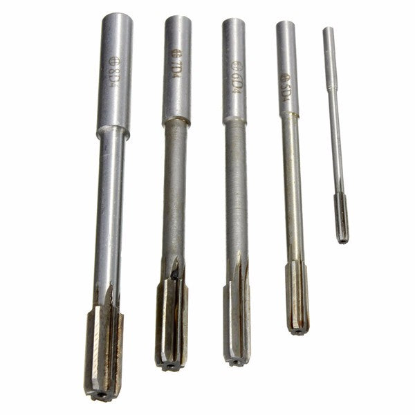 5pcs 3/5/6/7/8mm Shank Machine Milling Reamer Straight Shank Countersink Chucking Reamer