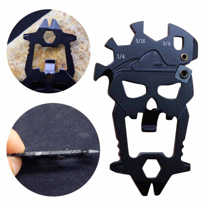 KCASA 12 In 1 Outdoor Skull Multifunctional Combination Tool Multifunction Bottle Opener Screwdriver