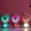 Well Star WT-9105 Ultra-thin Butterfly LED Light Fan Portable Handheld Mini USB Fan Rechargeable Air Cooler For Home Office Student Dormitory Outdoors Travelling