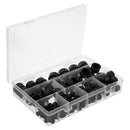 Suleve MXNC1 M4/M5/M6/M8/M10/M12 Black Nut Bolt Cover Hexagonal Bolt Cap Rubber Cap 145Pcs