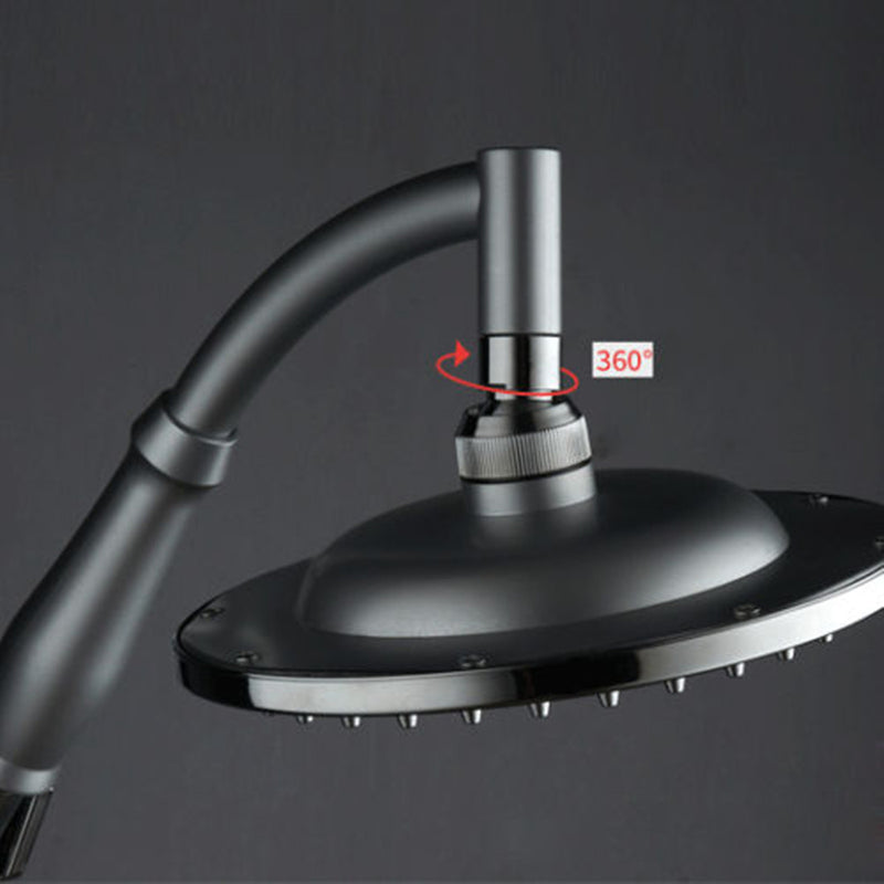 6''  Bathroom Sprayer Round Polished 360 AdjustableTwo Pole Rainfall Shower Head