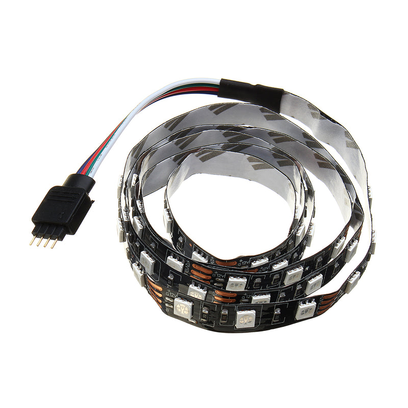 0.5M 1M Non-waterproof 15Pin SATA Magnetic RGB PC Case LED Strip Light + 17Keys Remote Control DC12V