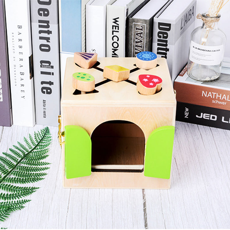 Wooden Montessori Practical Material Little Lock Box Kids Early Educational Toys