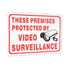 CCTV Camera Sign Sticker Self-adhensive Decal These Premises Projected By Video Surveillance