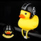 Cartoon Yellow Silica Broken Wind Duck Helmet Head Horn Motorcycle Bicycle Light Shining Mountain Bike Handlebar Head Light Bell Accessories