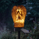 Solar LED Ground Buried Light Angel Ornament Garden Lawn Resin Lamp Waterproof