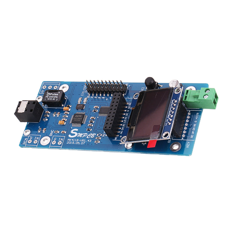 AK4118 Digital Receiver Board Audio Decoder DAC SPDIF to IIS Coaxial Optical USB AES EBU Input Support XMOS Amanero with 1.3inch OLED