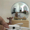 Novelty 3D Magic Glass Ball Sphere Fairy Tale Starry Sky Romantic Fireworks Light Table Lamp
