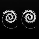 Trendy Big Circle Hoop Exaggerated Spiral Heart Drop Shape Earrings Gift for Women