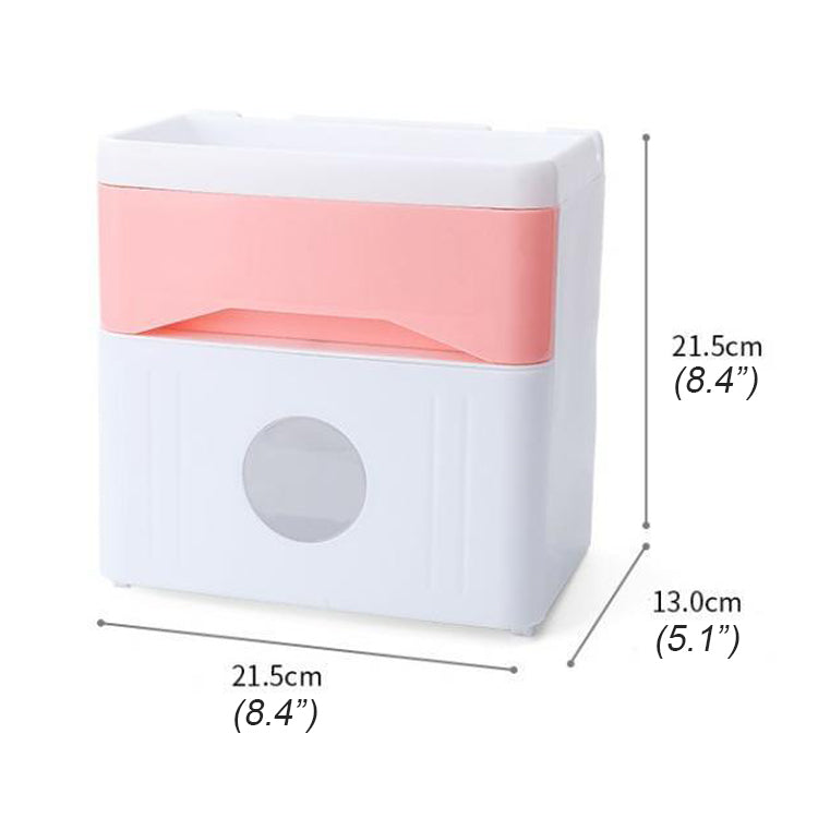 Wall-mounted Tissue Paper Container Box Holder Storage Organizer Shelf Bathroom Tissue Box