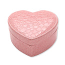 PU Heart Shaped Leather Jewelry Box Double Layers With Mirror for Earrings Necklace Rings