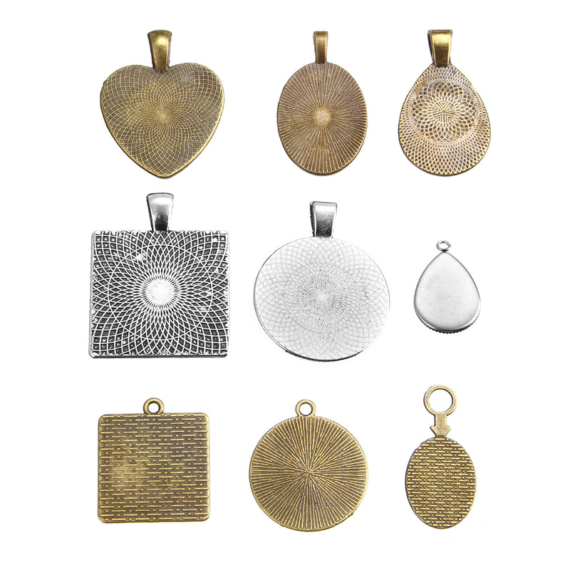 75pcs Casting Molds Jewelry Making Silicone Molds Pendant Trays Tools Kit