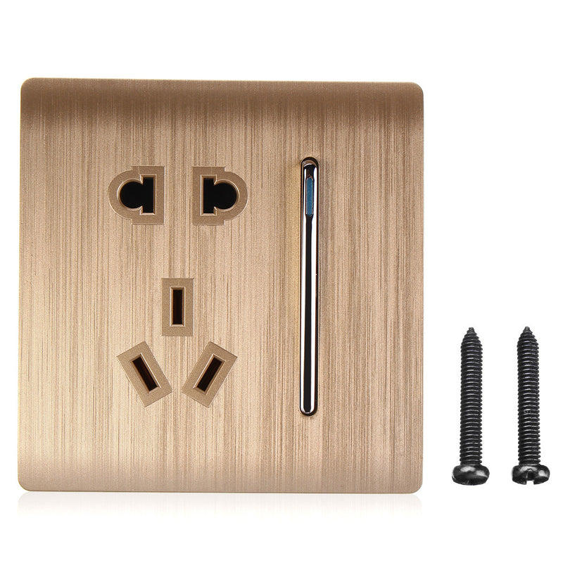 AC 110~250V LED Light Control Wall Mount Light Switch With Two/Three Pole Socket
