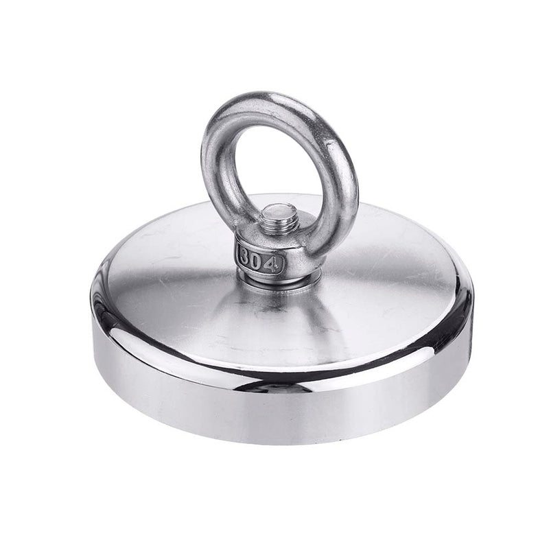 D90mm 400Kg Neodymium Recovery Magnet Strong Hook Diving Rope For Detecting Metal Treasure