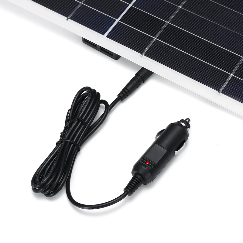20W 18V Mono Solar Panel Dual 12V/5V DC USB Monocrystaline Flexible Solar Charger IP65 Battery Charger For Car RV Boat
