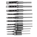 6-19mm Woodworking Drill Bit Square Hole Chisel Mortising Kit Tenon Wood Tool