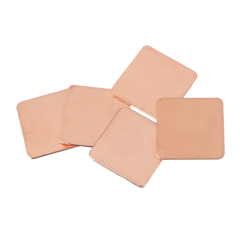 5pcs 20201.2mm Heat Sink Copper Shim Cooling Plate Thermal Pads