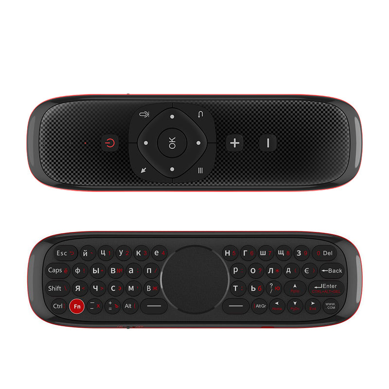 Wechip W2 Air Mouse Russian Keyboard  2.4g 6 Axis Gyroscope with TouchPad Anti-Lost Function Fly Air Mouse Per Android Tv Box /Mini Pc/Tv/Win 10