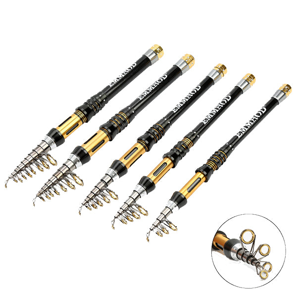 ZANLURE Mini Carbon Fiber Telescopic Fishing Rod Portable Folding Sea Fishing Rod 1.5M-2.7M