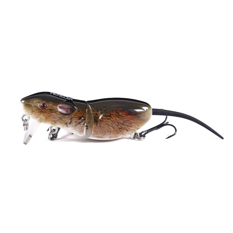 HENGJIA J103 5PSC Mouse Fishing Lure Set Rotating Tail Popper Topwater Swim Crankbait Artificial Hard Bait