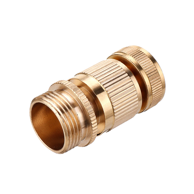 3/4'' BSP Solid Brass Male and Female Connector Garden Hose Quick Connect Water Hose Pipe Connectors Fitting w/ Hose Washers