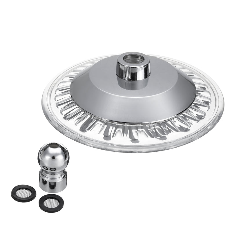 7 Colors Automatic LED Light Changing Round Top Shower Head Bath Rainfall Showerhead High Pressure