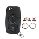 3 PCS Black Buttons Car Remote Key Fob with Battery For Audi A2 A3 A4 A6 A8 TT