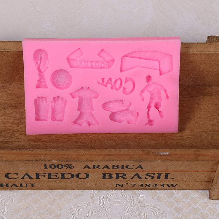 European Cup Football Silicone Fondant Soap 3D Cake Baking Mold Cupcake Jelly Candy Chocolate