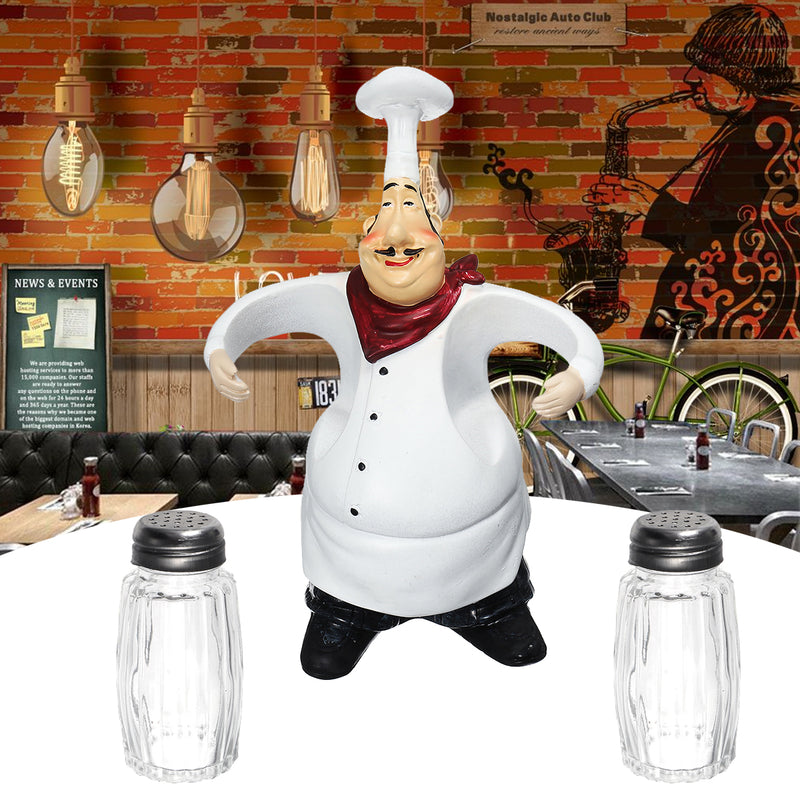 Spice Bottles Restaurant Resin Chef Figurine Cafe Home Kitchen Statue Ornaments