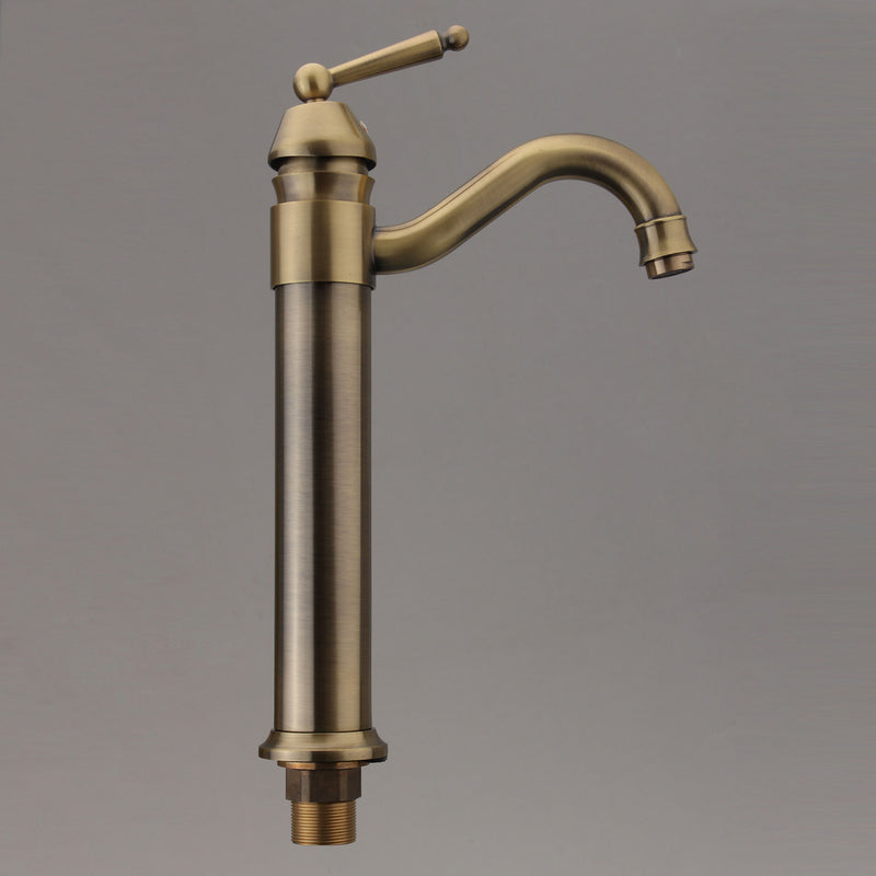 Tall Antique Bathroom Kitchen Sink Basin Faucet Hot & Cold Water Mixers Tap Single Handle