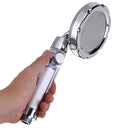 Pressure Boost Shower Head 360 Rotating Spa Rainfall Water Saving Filtration