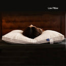 Honana PT-303 100% Feather Velvet Cotton Filled Bedding Soft Pillow White Healthy Nursing Neck Hotel Pillow