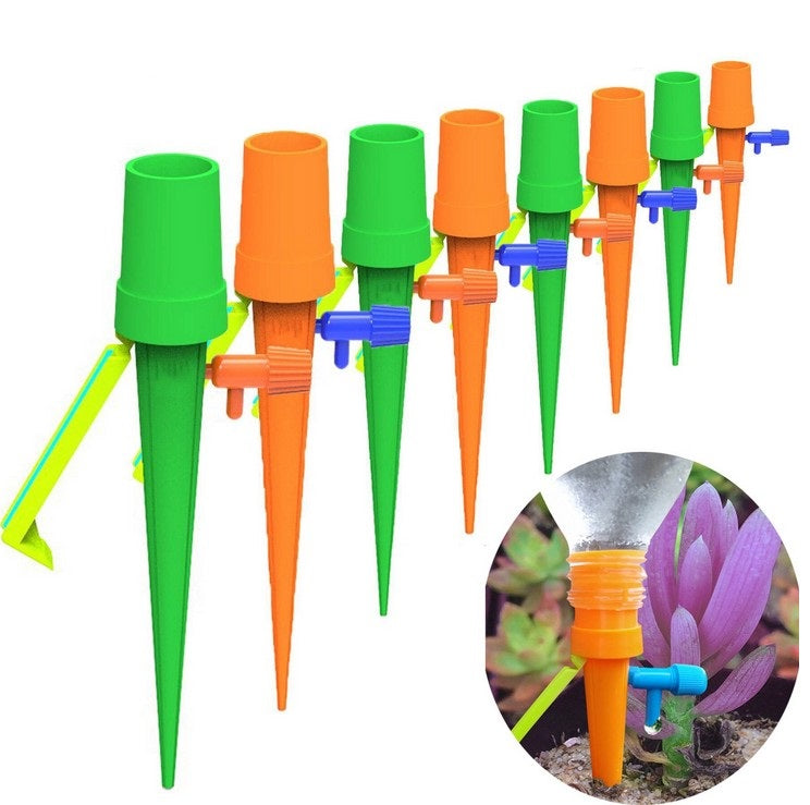 6Pcs Automatic Watering Irrigation Spikes Garden Plant Flower Bottle Sprinkler Drip Irrigation System