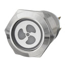 19mm 12V 5 Pin Latching Switch Self Lock Push Button Panel On-off Switch